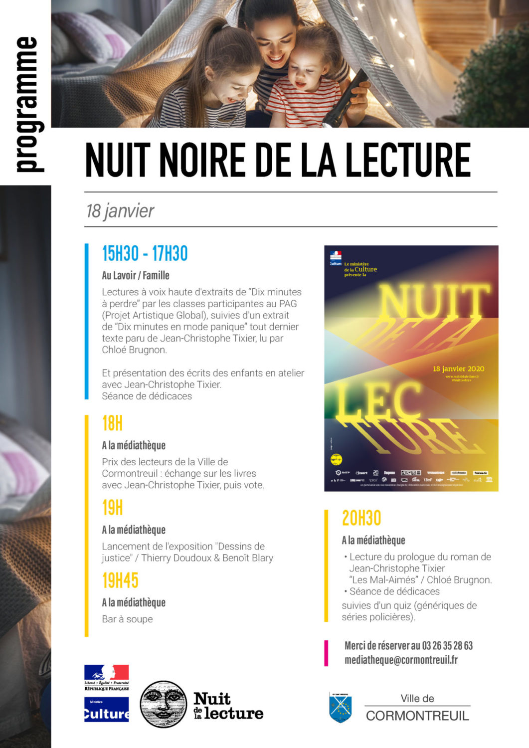 BLIC extrait page programme nuit noire de la lecture 18 janvier 2020