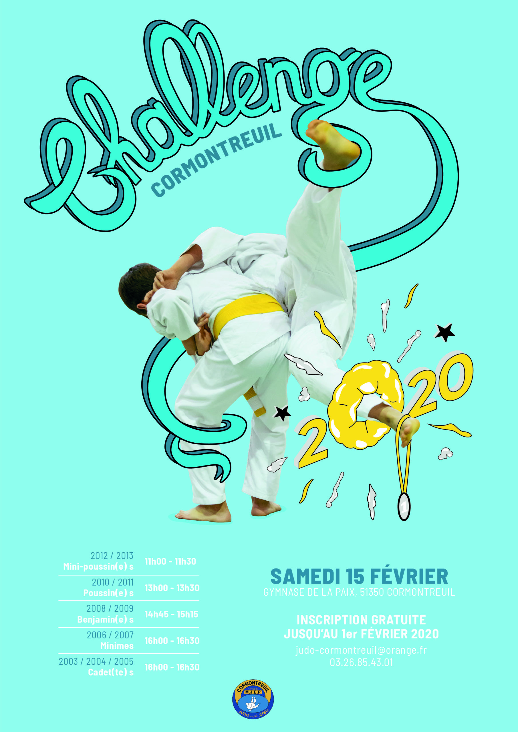 Cormontreuil Challenge Judo 2020 15 février 2020 gymnase de la paix