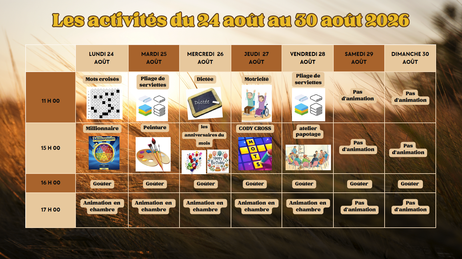 Programme Ehpad du 24 au 30-08-2026